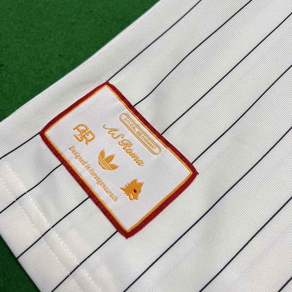 Mens Size 2XL XXL - Adidas AS Roma Terrace Icon White Soccer Jersey JM2128